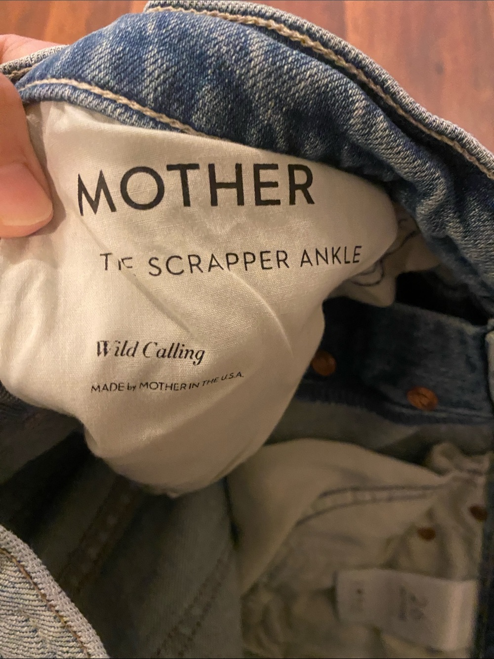 MOTHER Light Blue Washed Denim Jeans - Picture 6 of 8